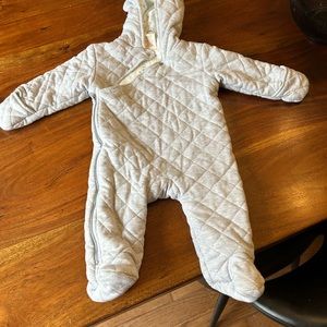 Quilted 6-12 outdoor onesie perfect for fall
